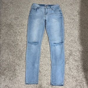 Light wash ripped jeans